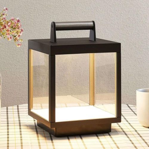 Stolná LED lampa Cube vonkajšia, dobíjacia