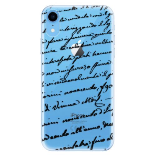 Odolné silikónové puzdro iSaprio - Handwriting 01 - black - iPhone XR