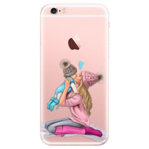 Odolné silikónové puzdro iSaprio - Kissing Mom - Blond and Boy - iPhone 6 Plus/6S Plus