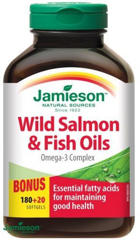 Jamieson Salmon Omega-3 komplex z lososa a rybích olejov 200 cps.