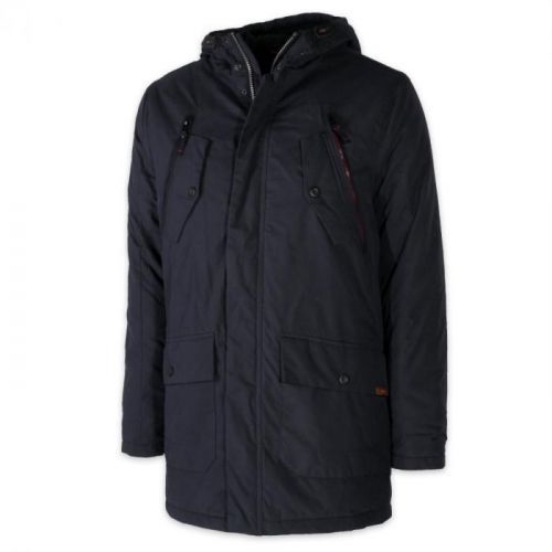 Pánska bunda na zips tmavo modrá 9899