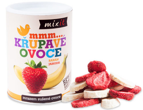 Mixit Chrumkavé ovocie banán jahoda 80g