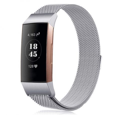 Fitbit Charge 3 Milanese (Small) remienok, Silver
