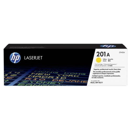 HP originál toner CF402A, yellow, 1330str., HP 201A, HP Color LaserJet MFP 277, Pro M252, 750g
