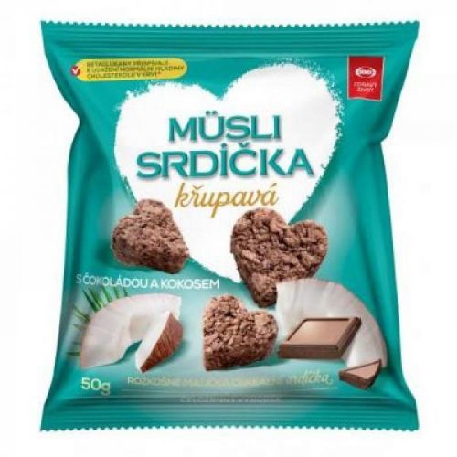 SEMIX Müsli srdiečka chrumkavé s čokoládou a kokosom 50 g