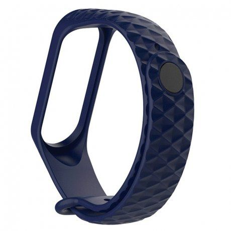 Xiaomi Mi Band 3/4 Silicone Diamond náramok, Dark Blue