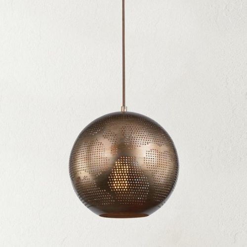 Závesné svietidlo guľa Ø25 cm 1x60W E27 medená