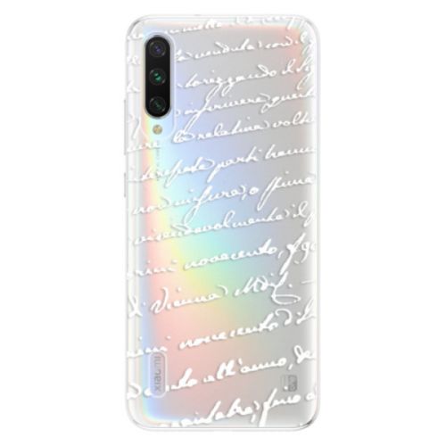 Odolné silikónové puzdro iSaprio - Handwriting 01 - white - Xiaomi Mi A3