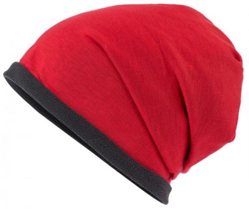 Myrtle Beach Čiapka Single Beanie MB7131 - Červená / tmavě šedá
