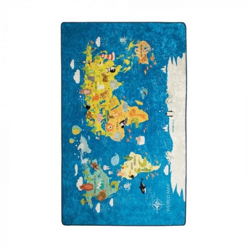 Detský koberec World Map, 100 × 160 cm