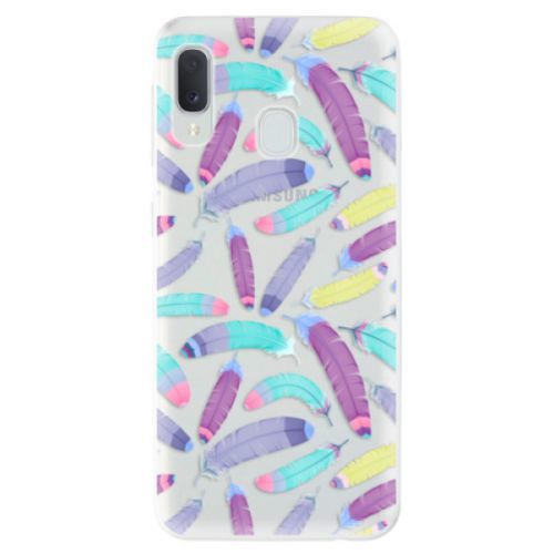 Odolné silikónové puzdro iSaprio - Feather Pattern 01 - Samsung Galaxy A20e