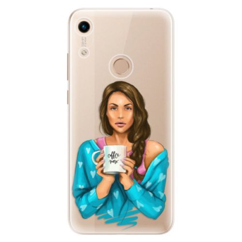 Odolné silikónové puzdro iSaprio - Coffe Now - Brunette - Huawei Honor 8A