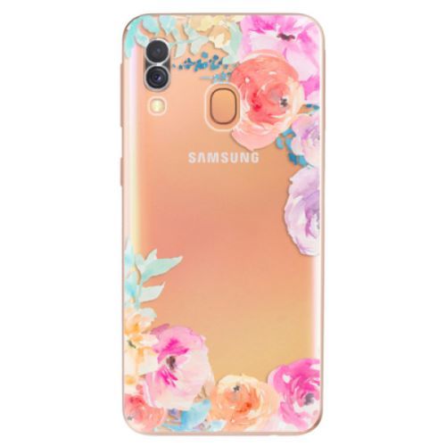 Odolné silikónové puzdro iSaprio - Flower Brush - Samsung Galaxy A40