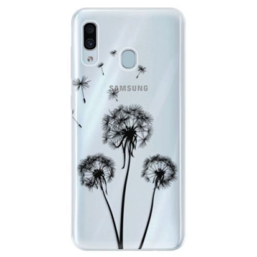 Silikónové puzdro iSaprio - Three Dandelions - black - Samsung Galaxy A30