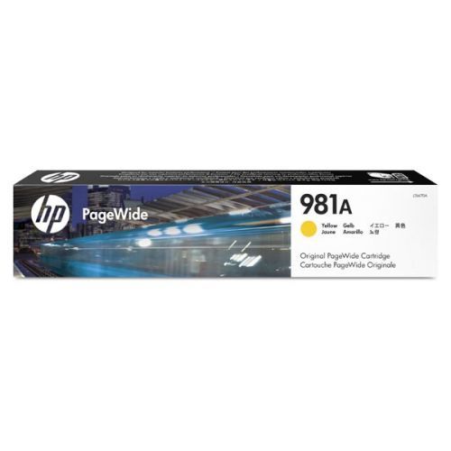 HP originál ink J3M70A, HP 981A, yellow, 6000str., 70ml, HP PageWide Enterprise Color 556, MFP 586