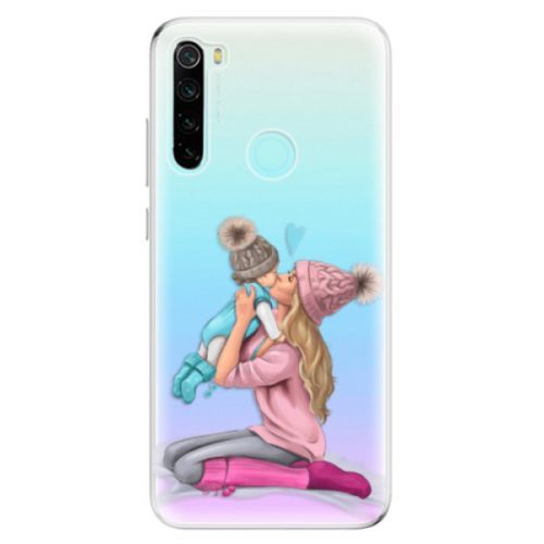 Odolné silikónové puzdro iSaprio - Kissing Mom - Blond and Boy - Xiaomi Redmi Note 8