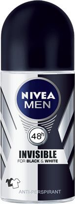 Nivea Men Guľôčkový antiperspirant pre mužov Invisible for Black & White 50ml