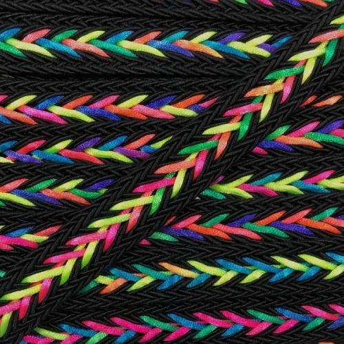 Polyesterová šnúra pletená NEON black