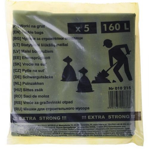 Vrecia na odpad a suť 160 l 700x1350 5 ks