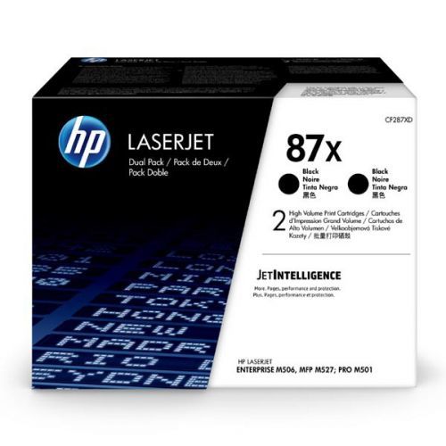 HP originál toner CF287XD, black, 36000 (2x18000)str., HP 87X, HP LaserJet Enterprise M506dh,dn,n,x, M501n, dual pack, 2x2,7 kg