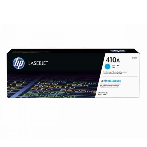 HP originál toner CF411A, cyan, 2300str., HP 410A, HP LJ Pro M452, LJ Pro MFP M477, 600g