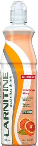 NUTREND CARNITIN DRINK s kofeínom 750ml, červený pomaranč