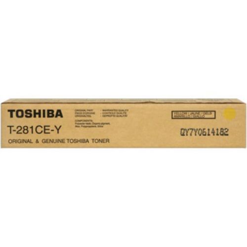 Toshiba originál toner T281CEY, yellow, 10000str., 6AK00000107, Toshiba e-Studio 281c, 351e, 451e