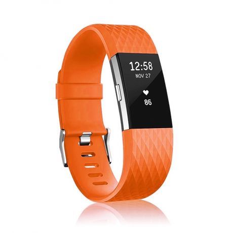 Fitbit Charge 2 Silicone Diamond (Small) remienok, Orange