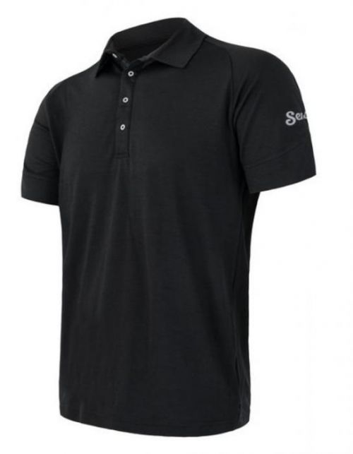 Pánske polo triko Sensor Merino Active, čierna 19100002