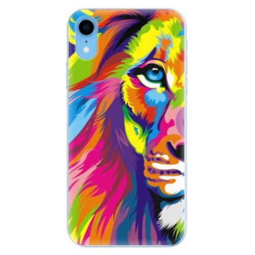 Odolné silikónové puzdro iSaprio - Rainbow Lion - iPhone XR