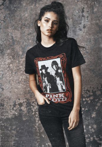 Mr. Tee Ladies Pink Floyd Logo Tee black - XS