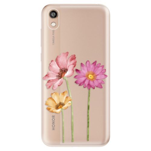 Odolné silikónové puzdro iSaprio - Three Flowers - Huawei Honor 8S