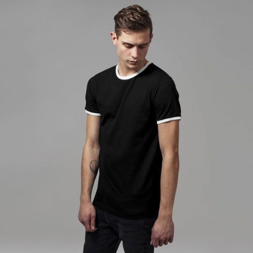 Urban Classics Ringer Tee blk/wht - L