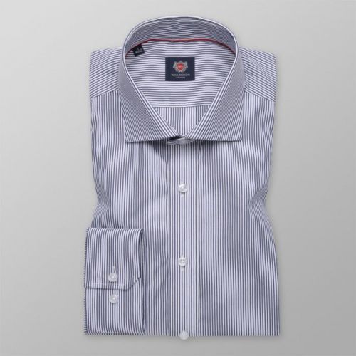 Pánska košeľa Slim Fit s jemným tmavo modrým vzorom 11585