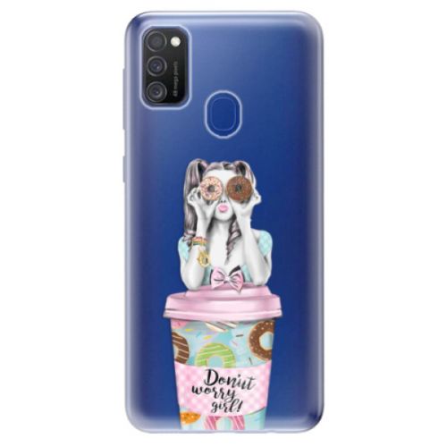 Odolné silikónové puzdro iSaprio - Donut Worry - Samsung Galaxy M21