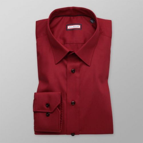 Košeľa typu Slim Fit bordó (výška 176 - 182) 10219
