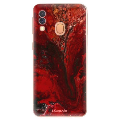 Odolné silikónové puzdro iSaprio - RedMarble 17 - Samsung Galaxy A40