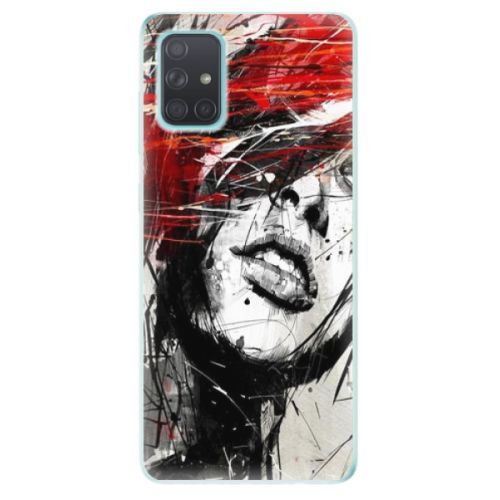 Odolné silikónové puzdro iSaprio - Sketch Face - Samsung Galaxy A71