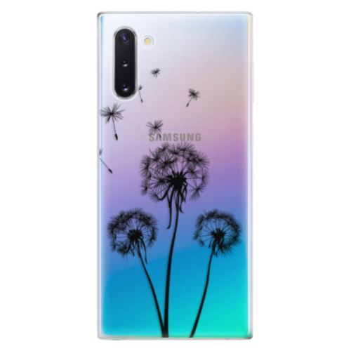 Odolné silikónové puzdro iSaprio - Three Dandelions - black - Samsung Galaxy Note 10