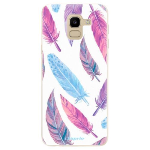 Odolné silikónové puzdro iSaprio - Feather Pattern 10 - Samsung Galaxy J6