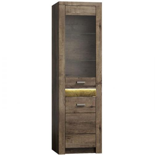 Vitrina narożna Indianapolis I23 tmavý popol