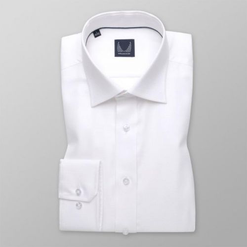 Pánska košeľa Slim Fit bielej farby s jemným vzorom 11395