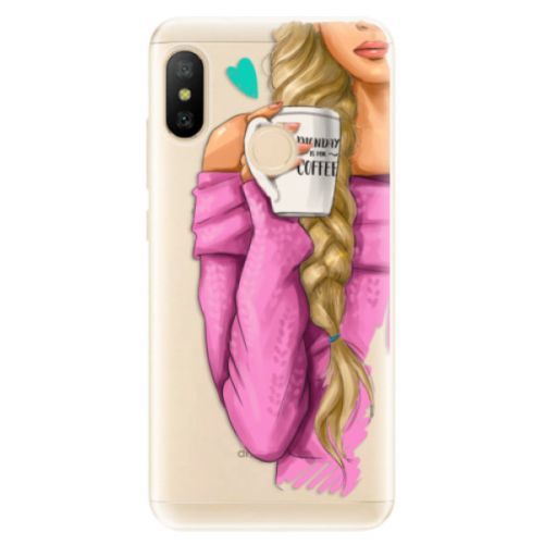 Odolné silikónové puzdro iSaprio - My Coffe and Blond Girl - Xiaomi Mi A2 Lite