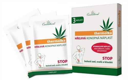 Cannaderm Cannaderm thermolka, hrejivá konopné náplasť 3 ks