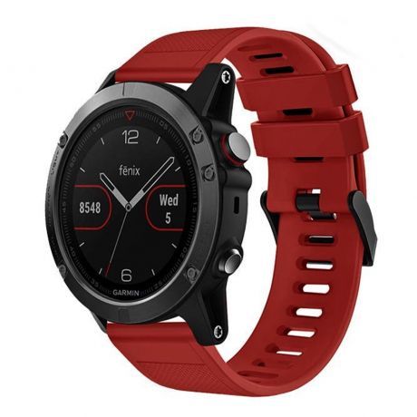 Garmin Fenix 5s Silcone Acton remienok, Dark Red