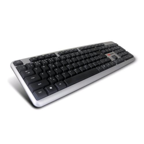 Klávesnica C-TECH CZ/SK KB-102 USB slim silver KB-102-U-SL