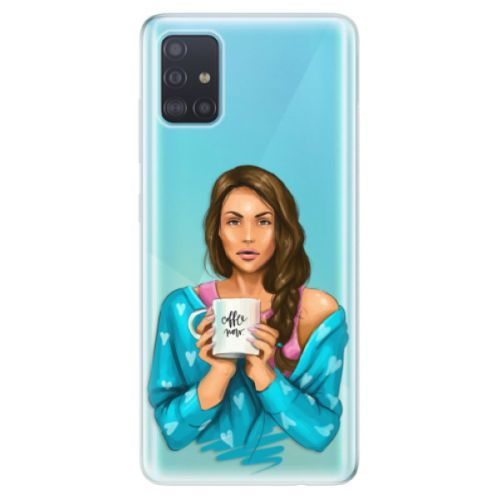 Odolné silikónové puzdro iSaprio - Coffe Now - Brunette - Samsung Galaxy A51