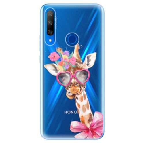 Odolné silikónové puzdro iSaprio - Lady Giraffe - Huawei Honor 9X