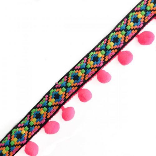 Lemovacia bambuľka IBIZA neon pink