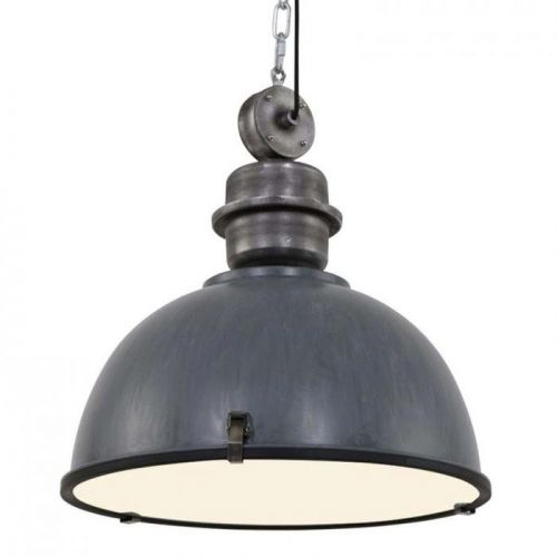 Sivá závesná lampa Bikkel XXL, priemyselný dizajn